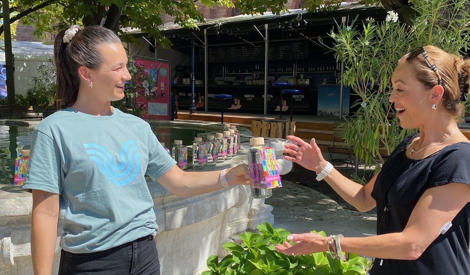 Eine Flasche Brunnenwasser für dich